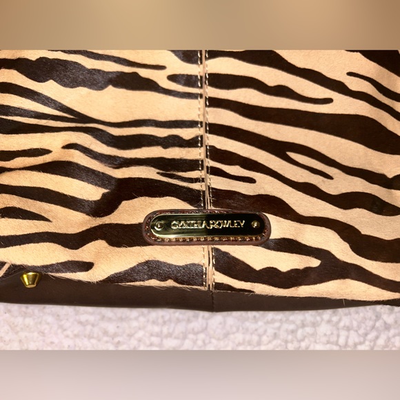 Cynthia Rowley Authentic NWT Pony Hair Animal Print w/ Leather Trim Shoulder Bag - Picture 2 of 11